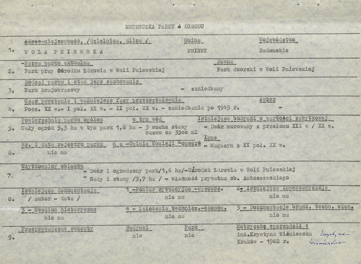 EP - Ewidencja parkowa, skan nr 7