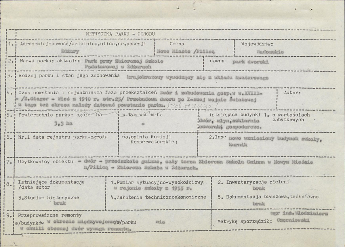 EP - Ewidencja parkowa, skan nr 8