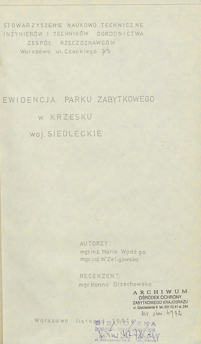 EP - Ewidencja parkowa, skan nr 4