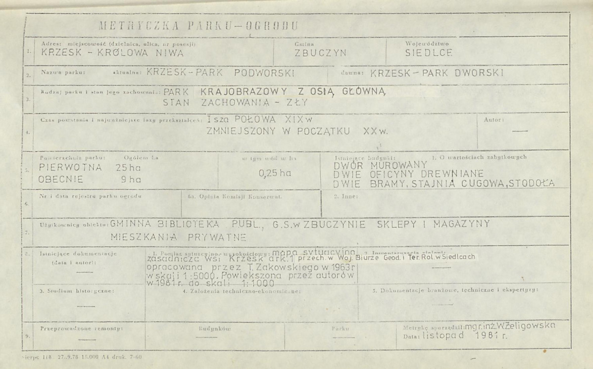 EP - Ewidencja parkowa, skan nr 5
