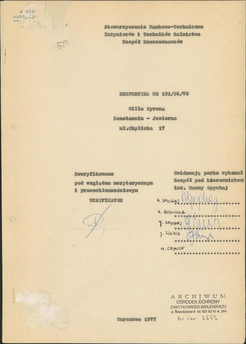 Ewidencja parkowa, skan nr 3