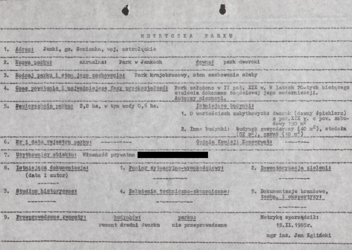 Ewidencja parkowa, skan nr 4