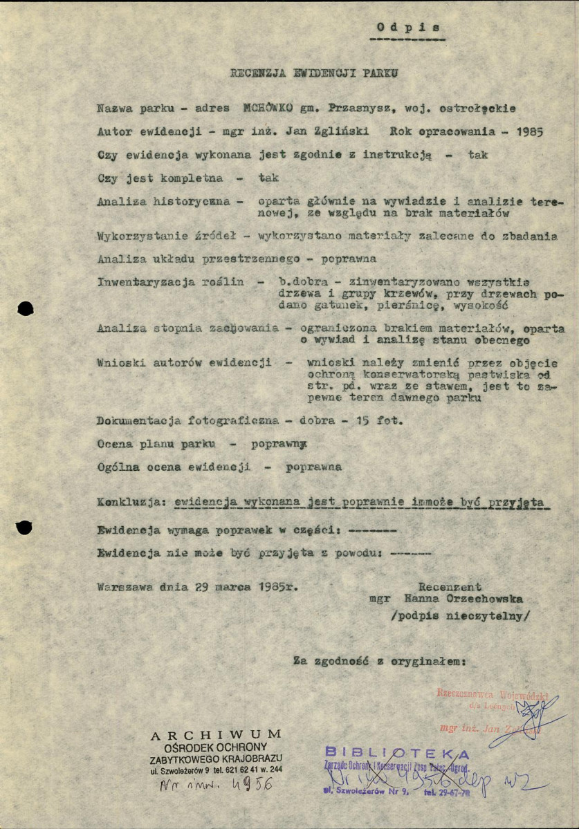 Ewidencja parkowa, skan nr 5