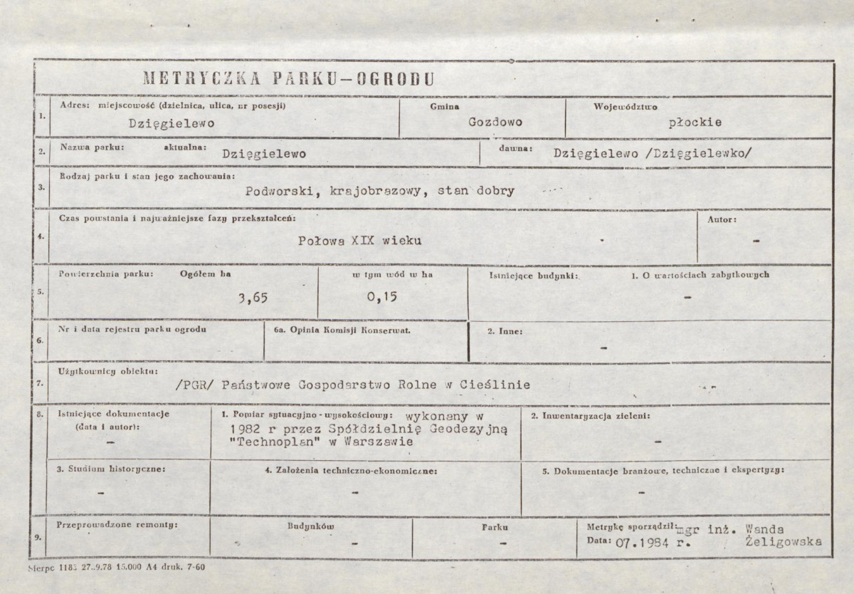 Ewidencja parkowa, skan nr 7