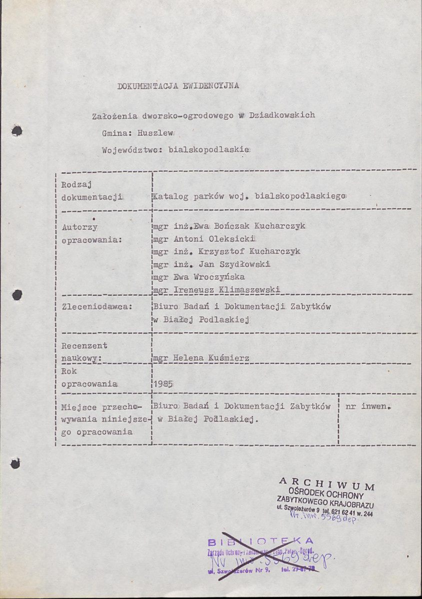 Ewidencja parkowa, skan nr 4