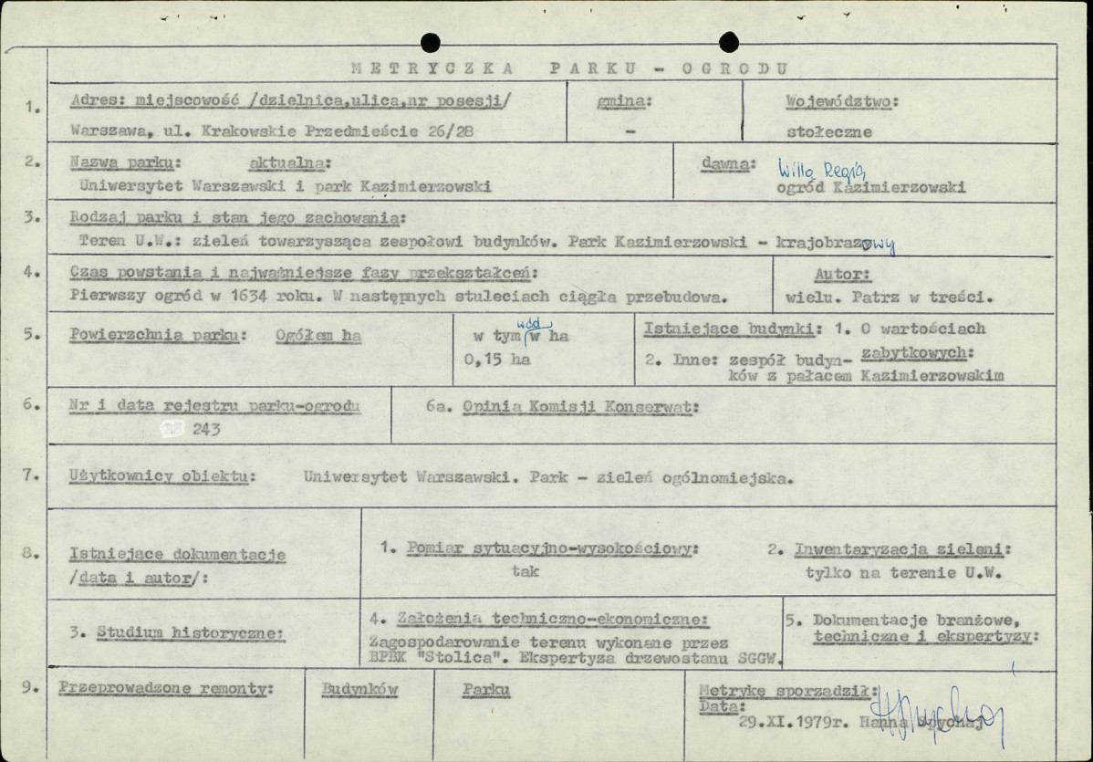 Ewidencja parkowa, skan nr 8