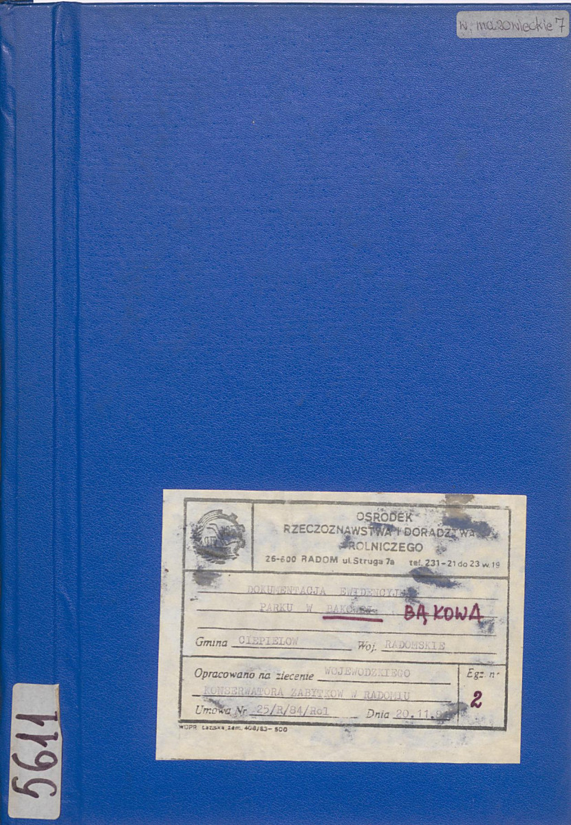 EP - Ewidencja parkowa, skan nr 1