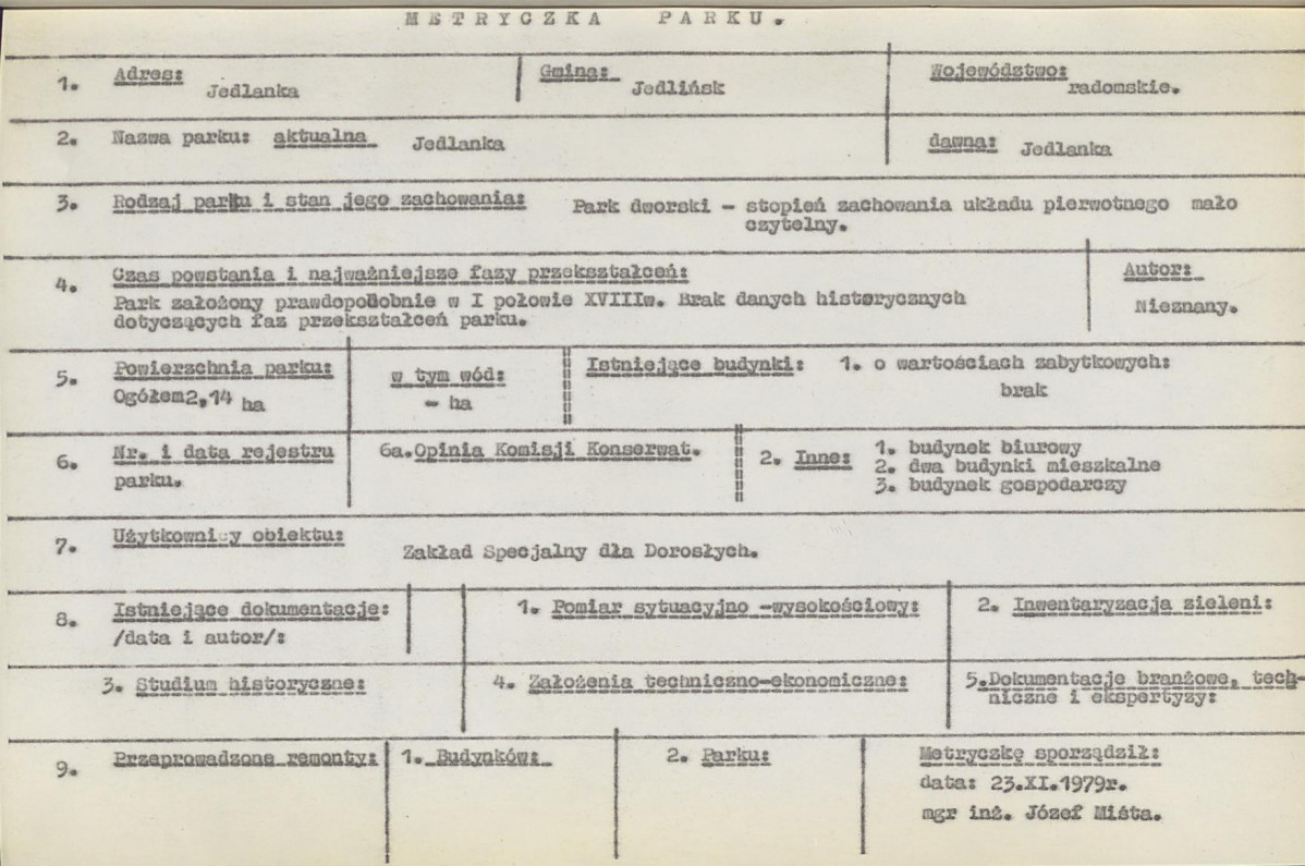 Ewidencja parkowa, skan nr 8