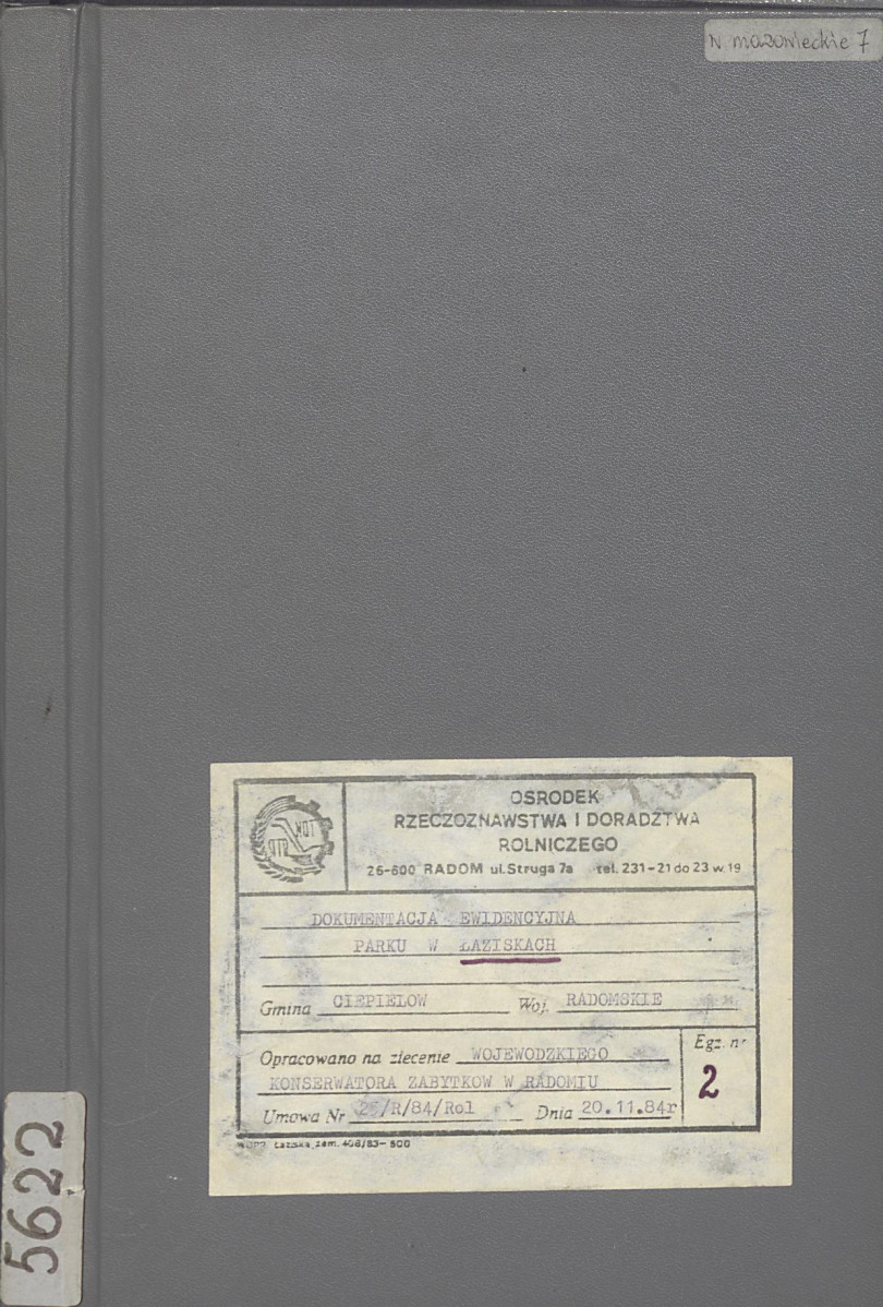 EP - Ewidencja parkowa, skan nr 1