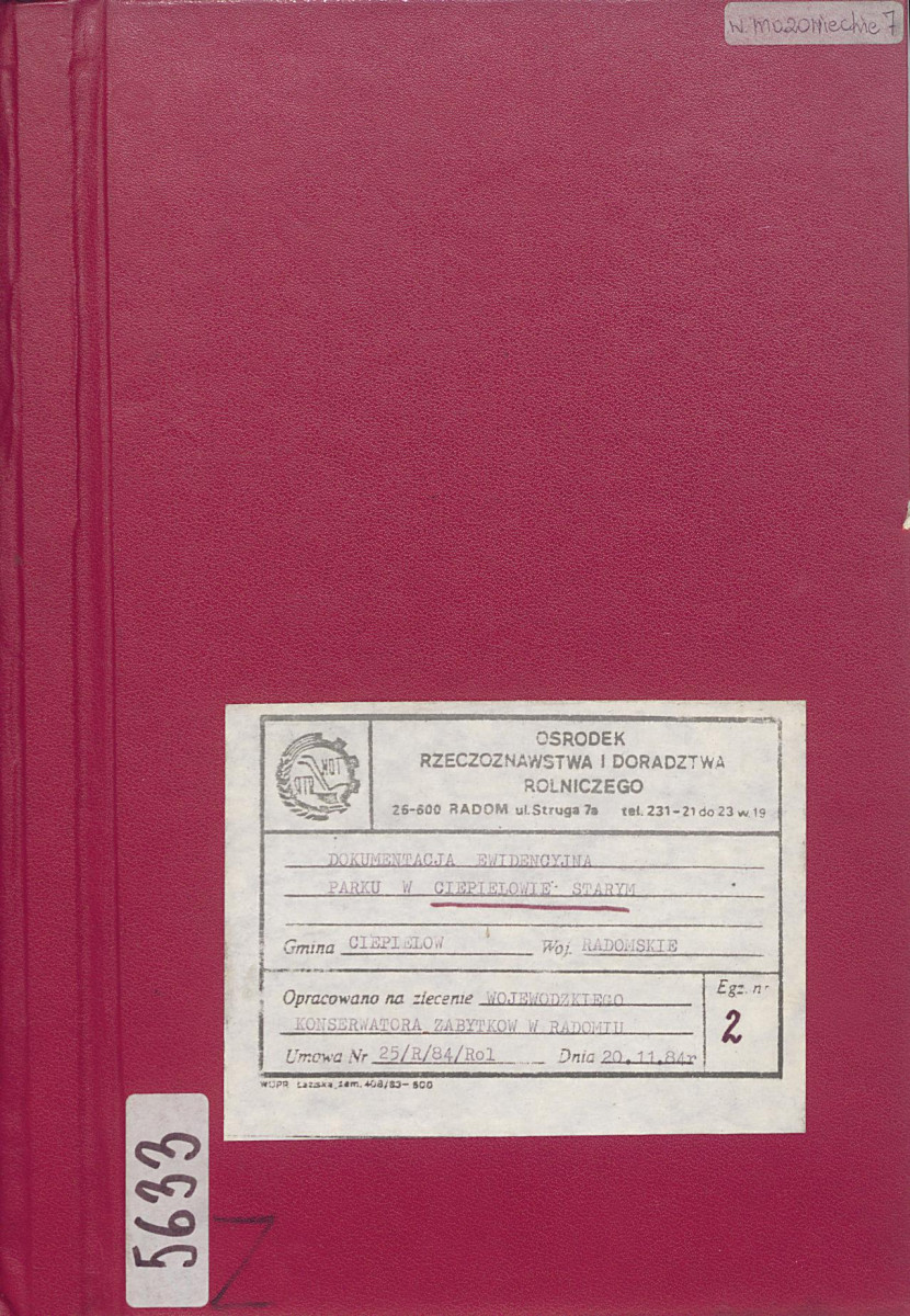 EP - Ewidencja parkowa, skan nr 1