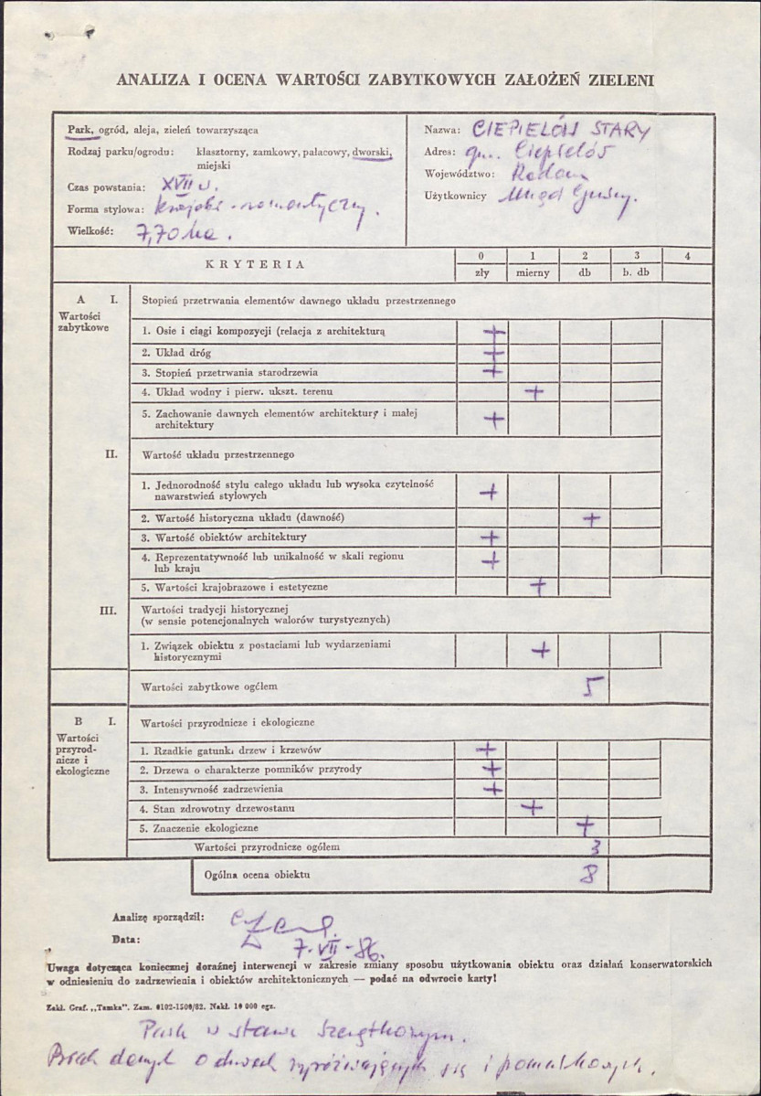 EP - Ewidencja parkowa, skan nr 3