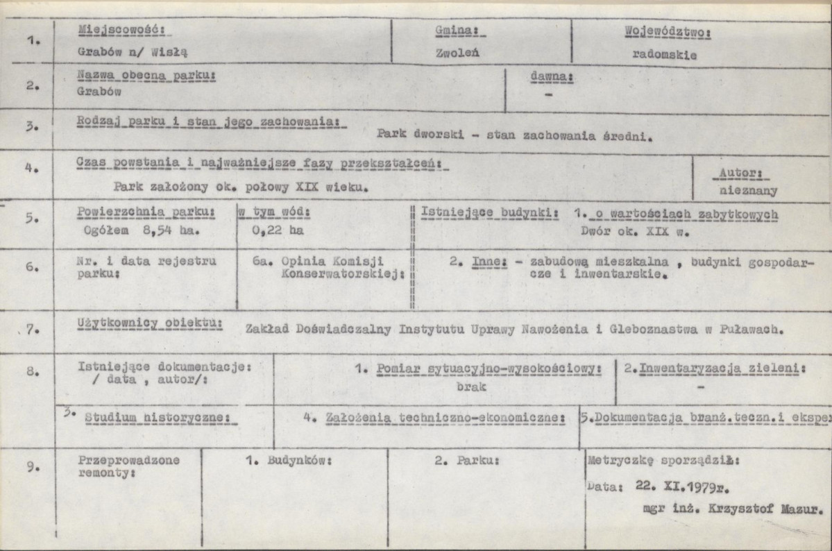 Ewidencja parkowa, skan nr 6
