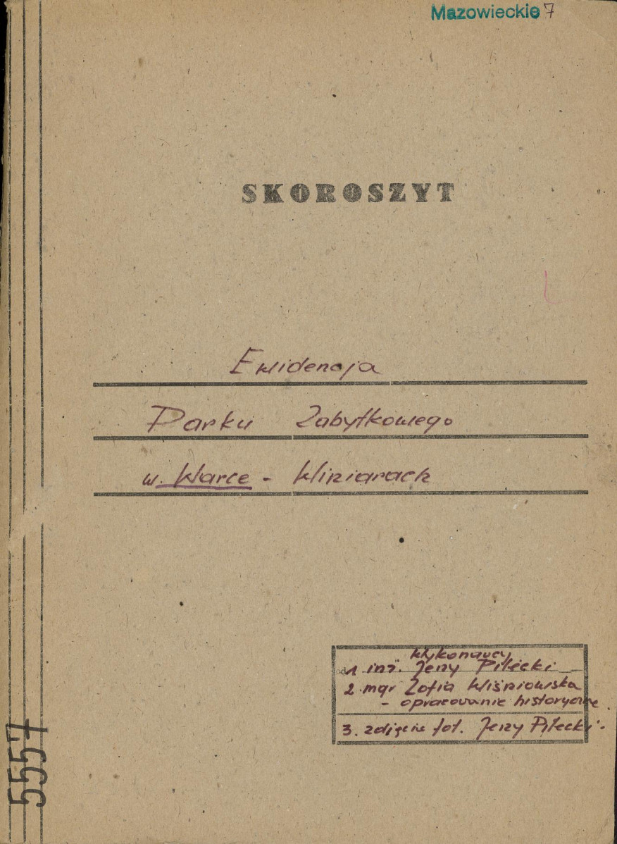 EP - Ewidencja parkowa, skan nr 1
