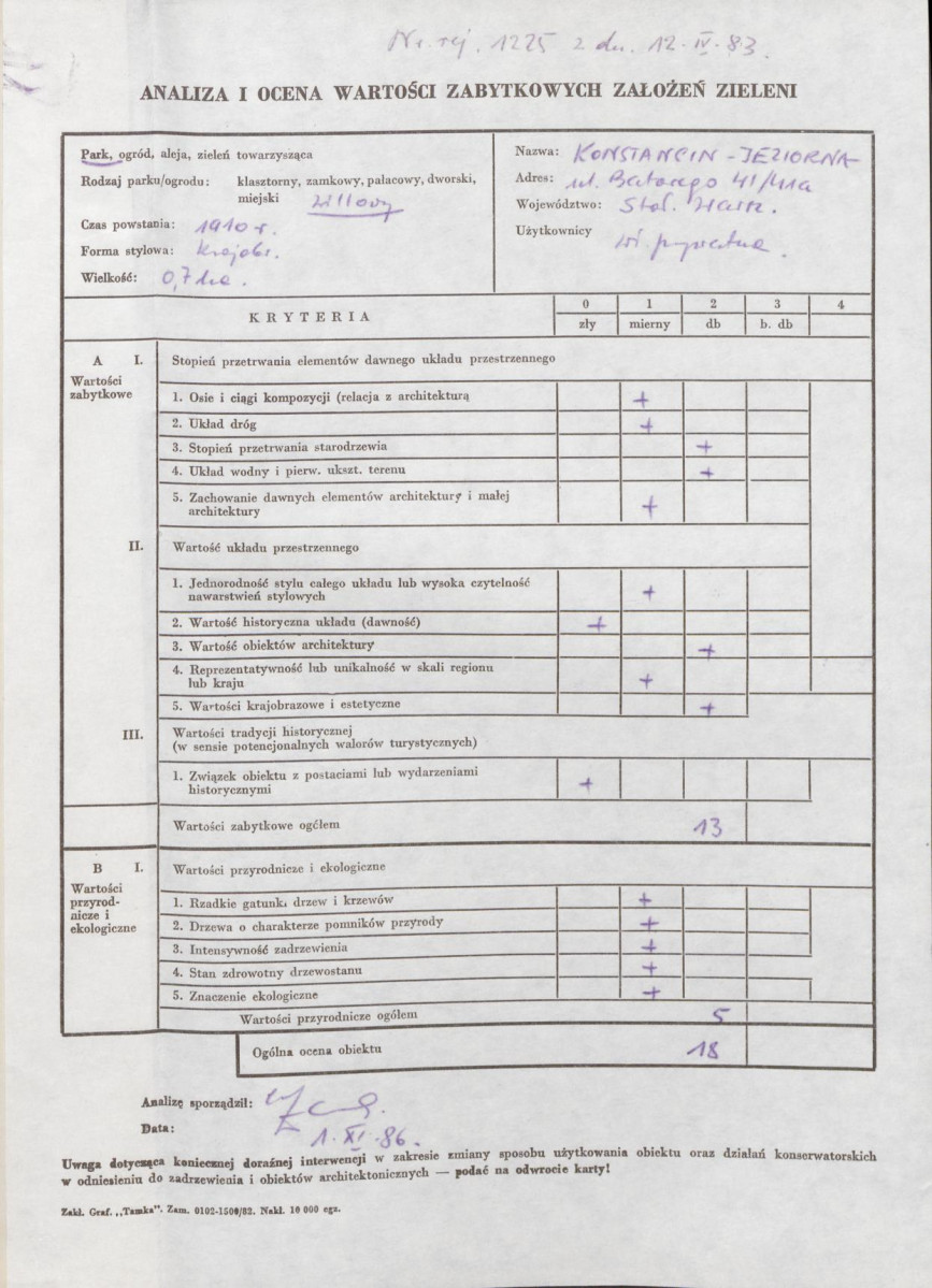 Ewidencja parkowa, skan nr 3