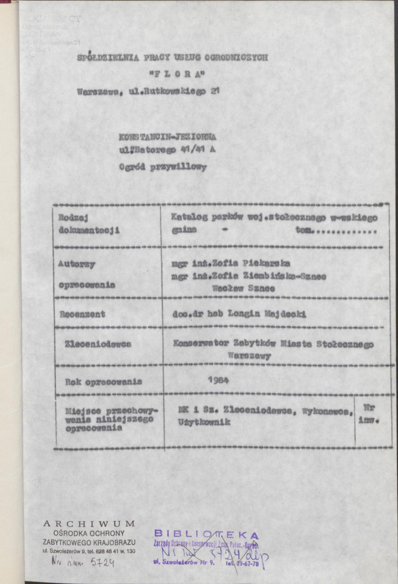 Ewidencja parkowa, skan nr 5