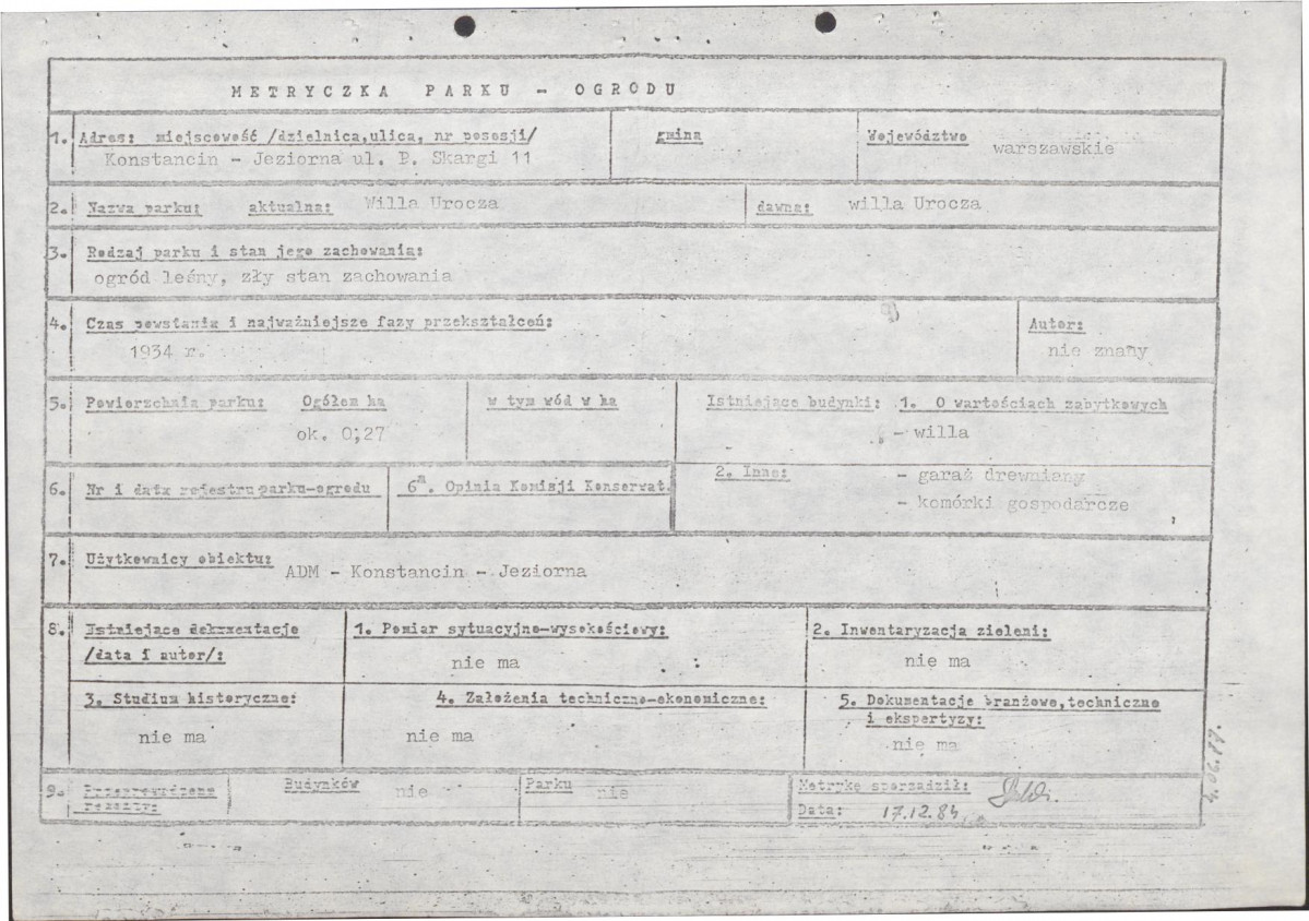 Ewidencja parkowa, skan nr 8