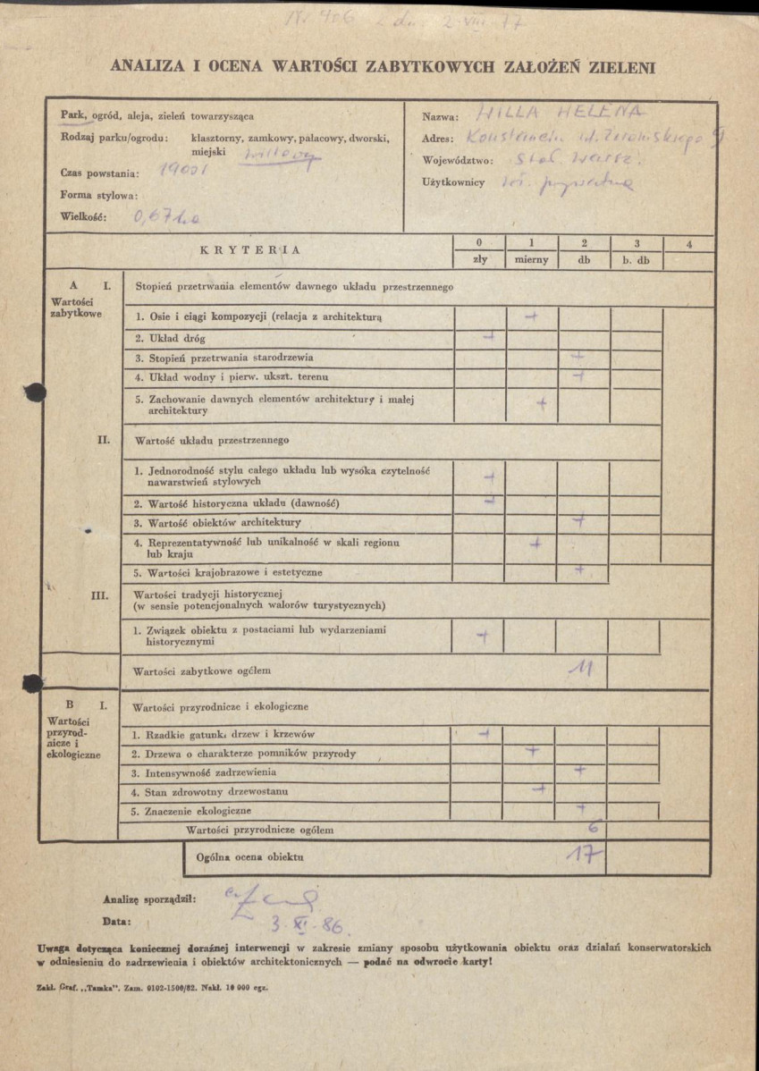 Ewidencja parkowa, skan nr 4