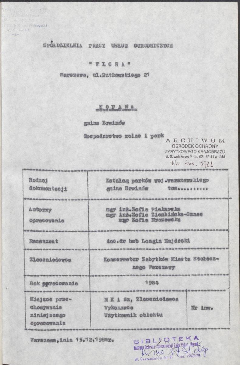 Ewidencja parkowa, skan nr 5