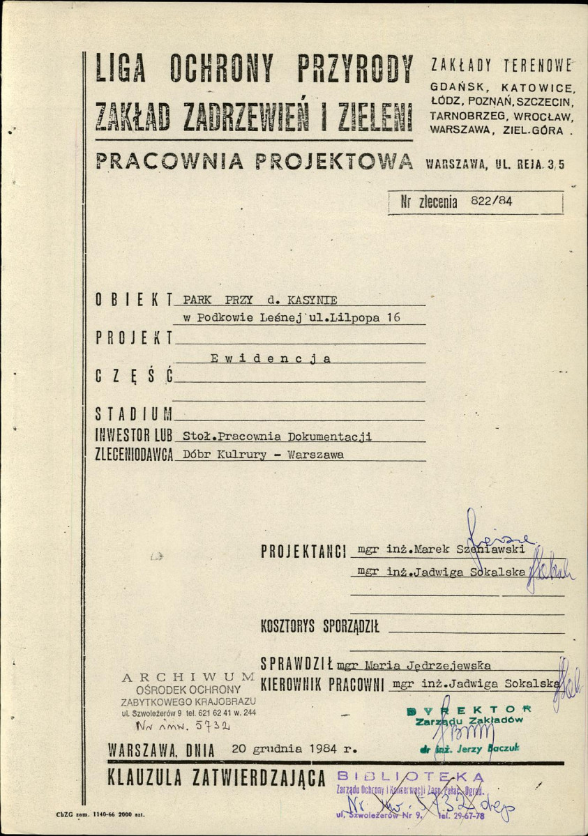 EP - Ewidencja parkowa, skan nr 4