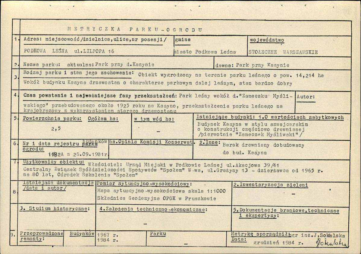 EP - Ewidencja parkowa, skan nr 7
