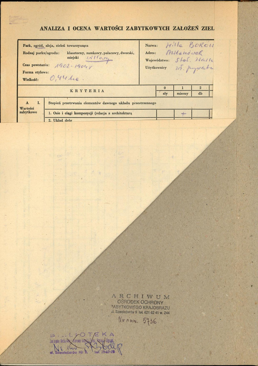 EP - Ewidencja parkowa, skan nr 2