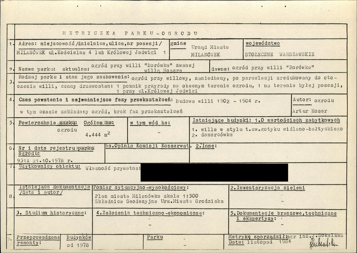 EP - Ewidencja parkowa, skan nr 7