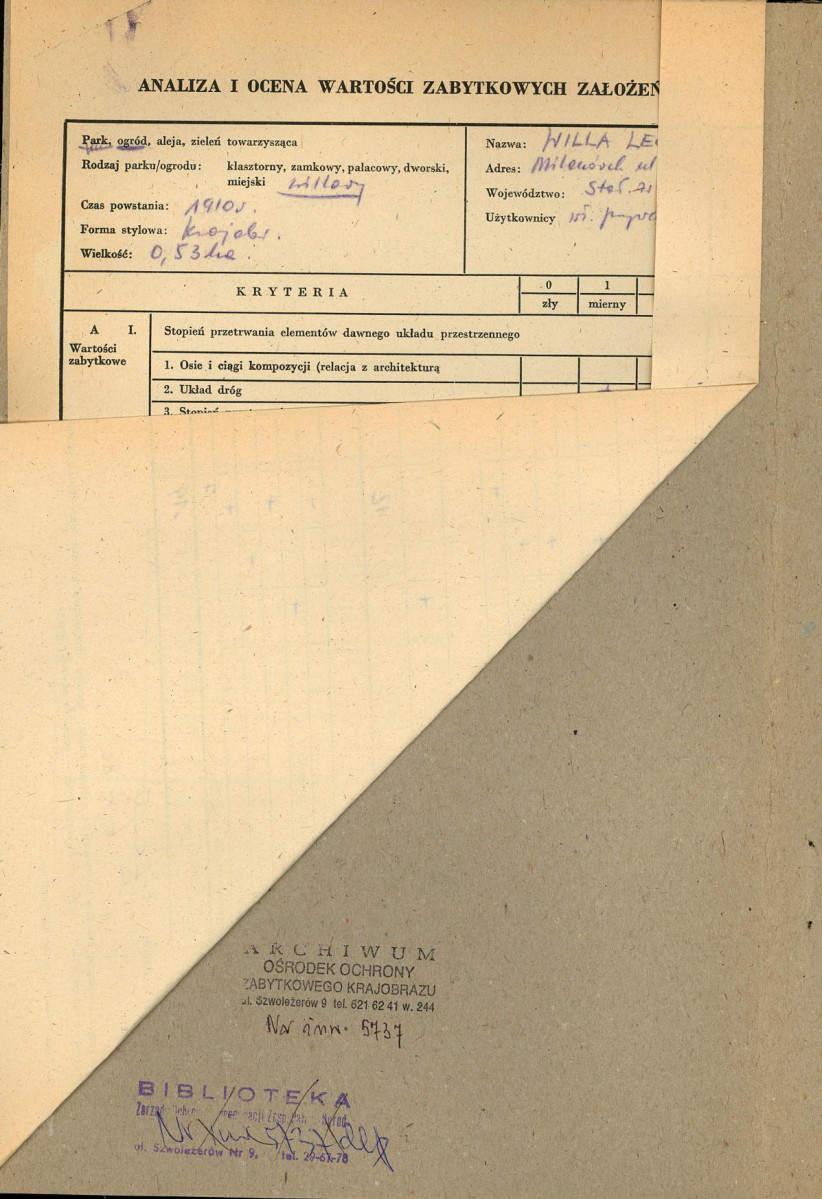 EP - Ewidencja parkowa, skan nr 2