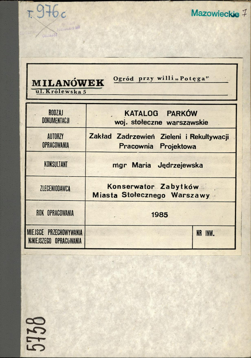 EP - Ewidencja parkowa, skan nr 1