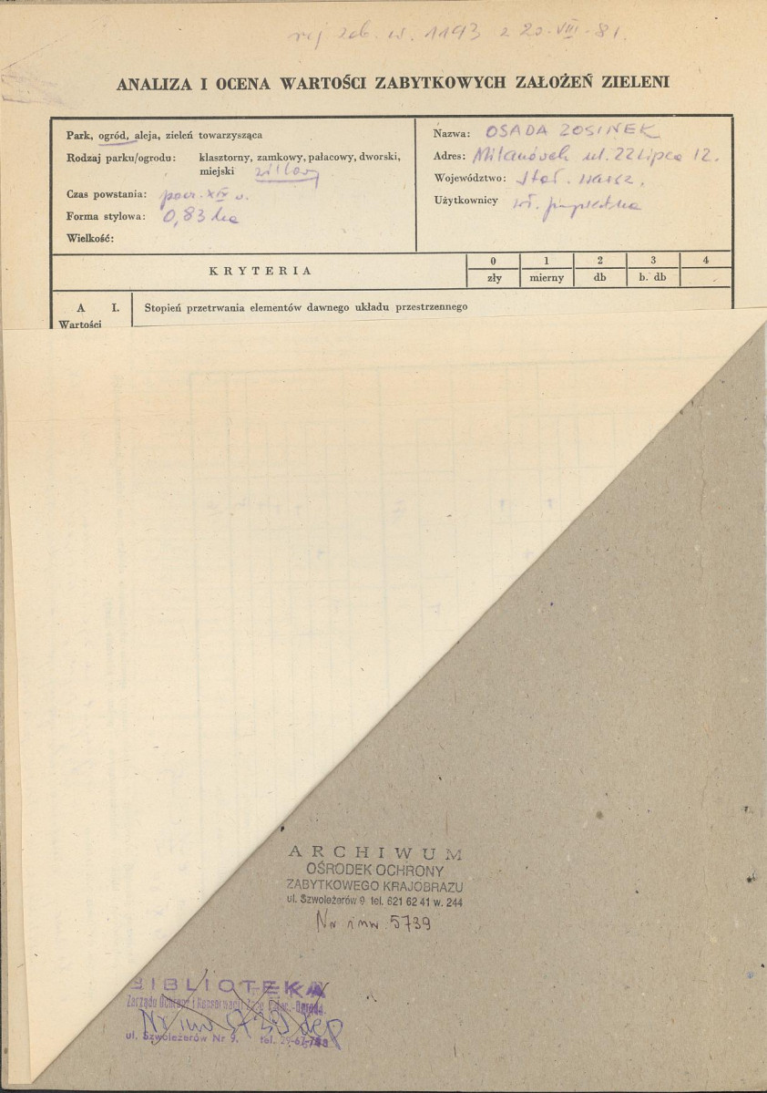EP - Ewidencja parkowa, skan nr 3