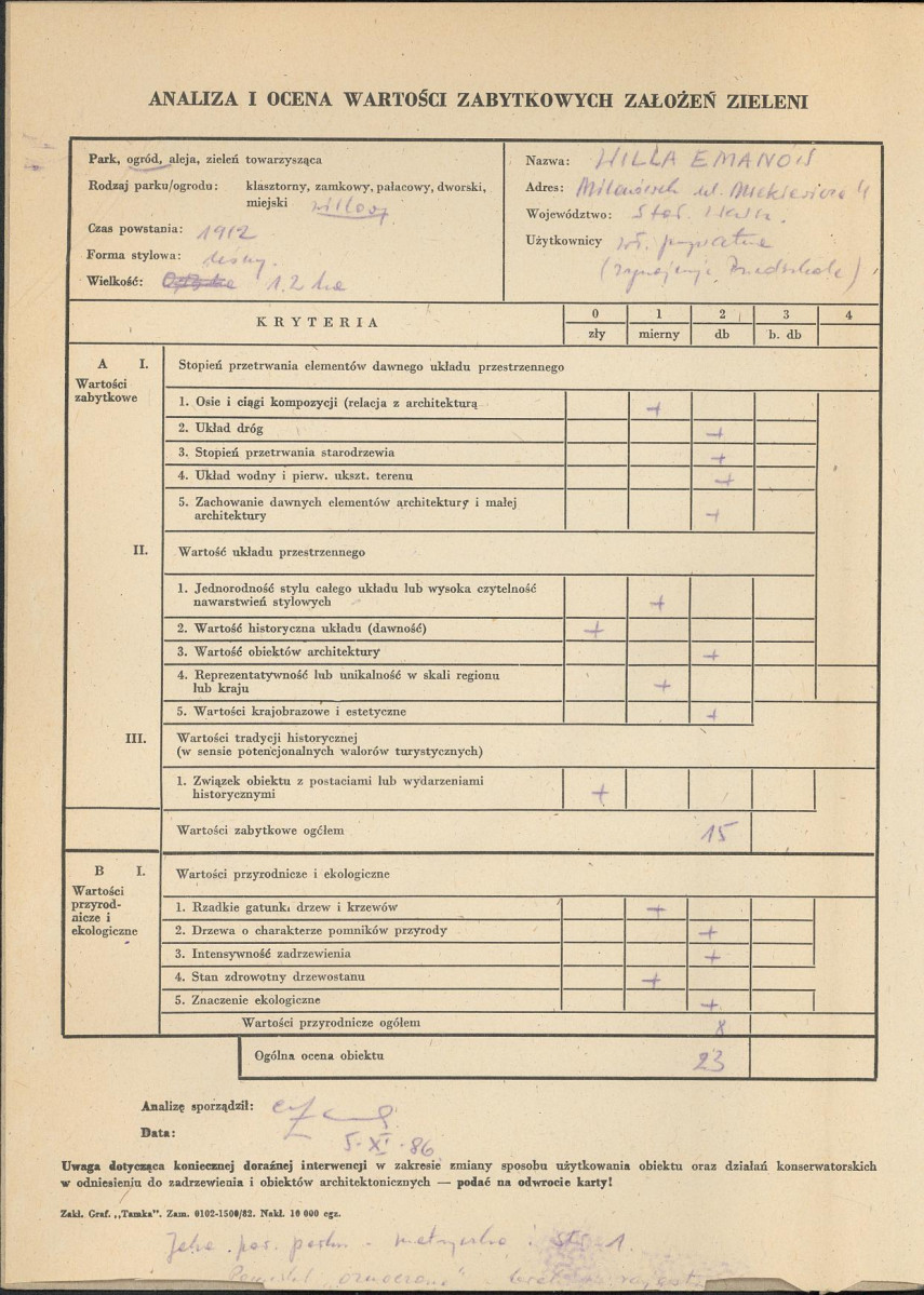 EP - Ewidencja parkowa, skan nr 3
