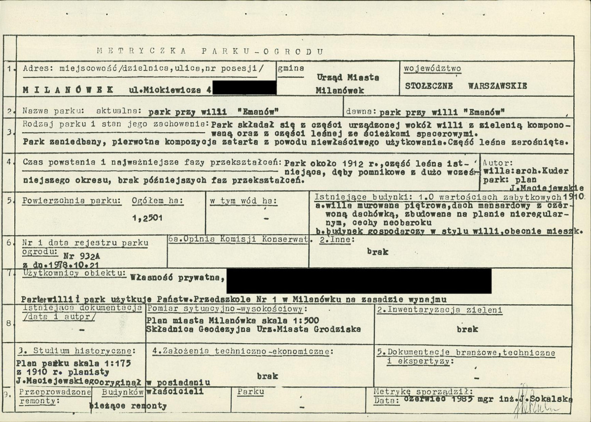 EP - Ewidencja parkowa, skan nr 7