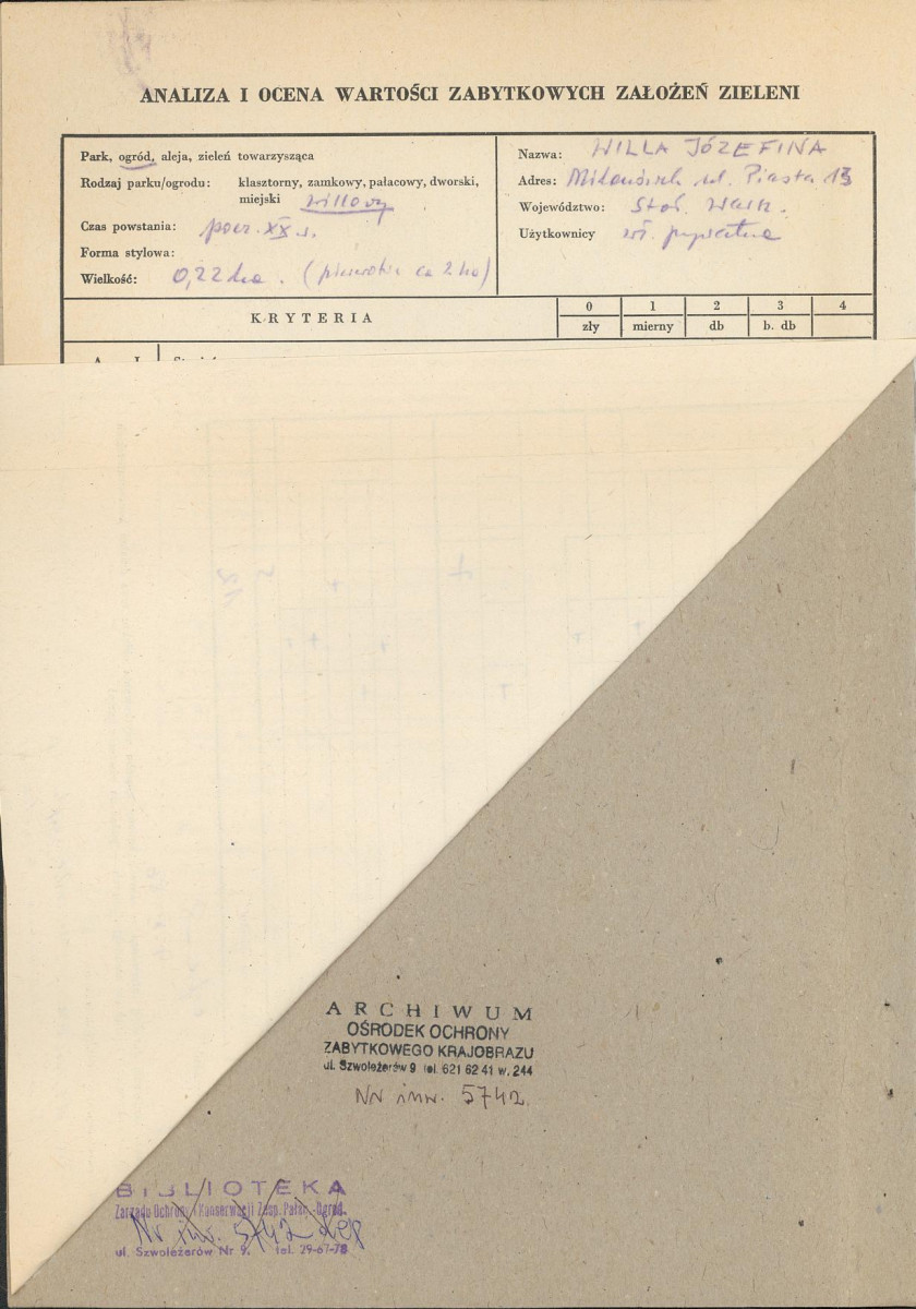 EP - Ewidencja parkowa, skan nr 2