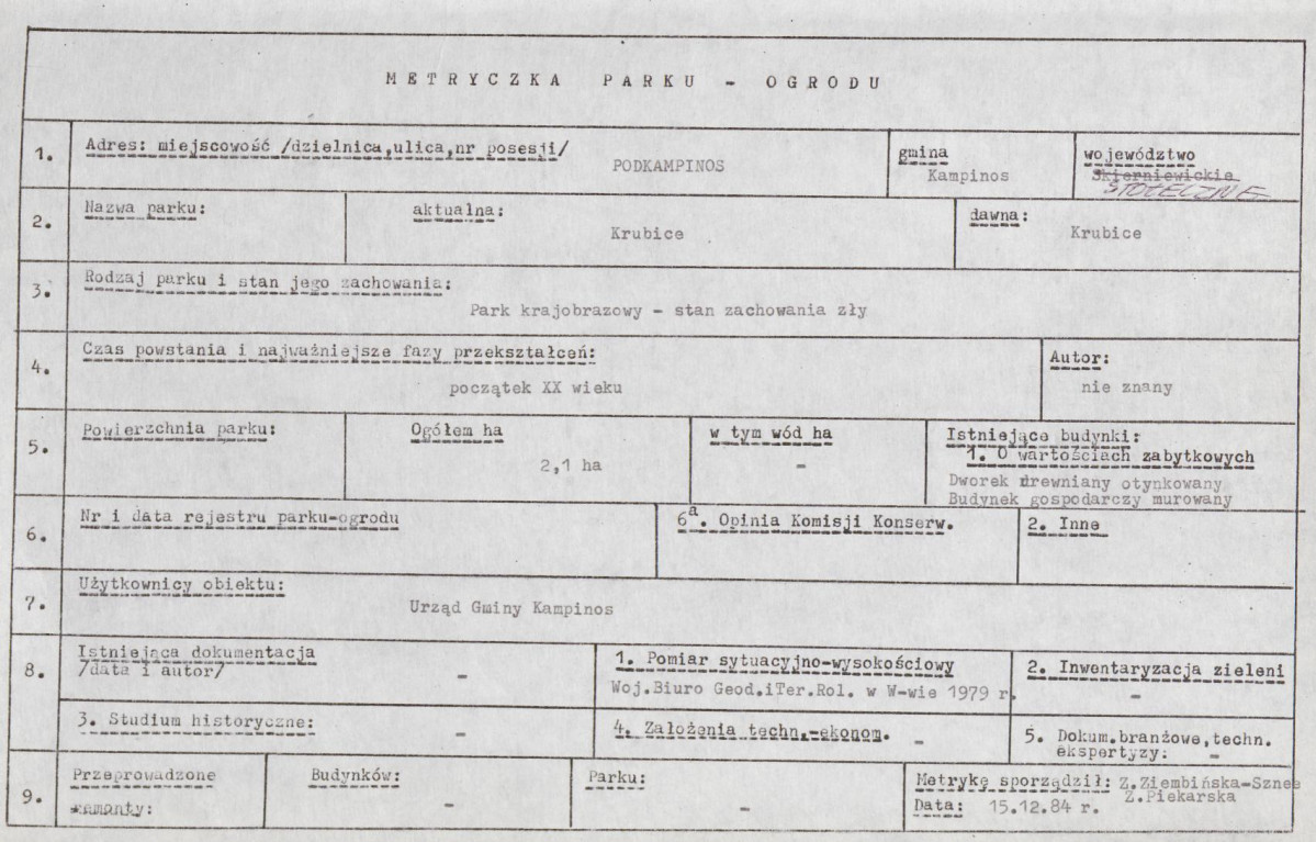 Ewidencja parkowa, skan nr 8