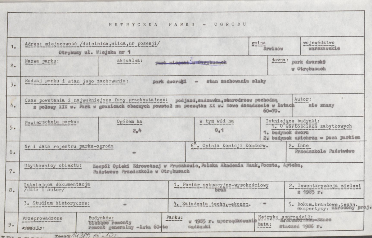 Ewidencja parkowa, skan nr 8