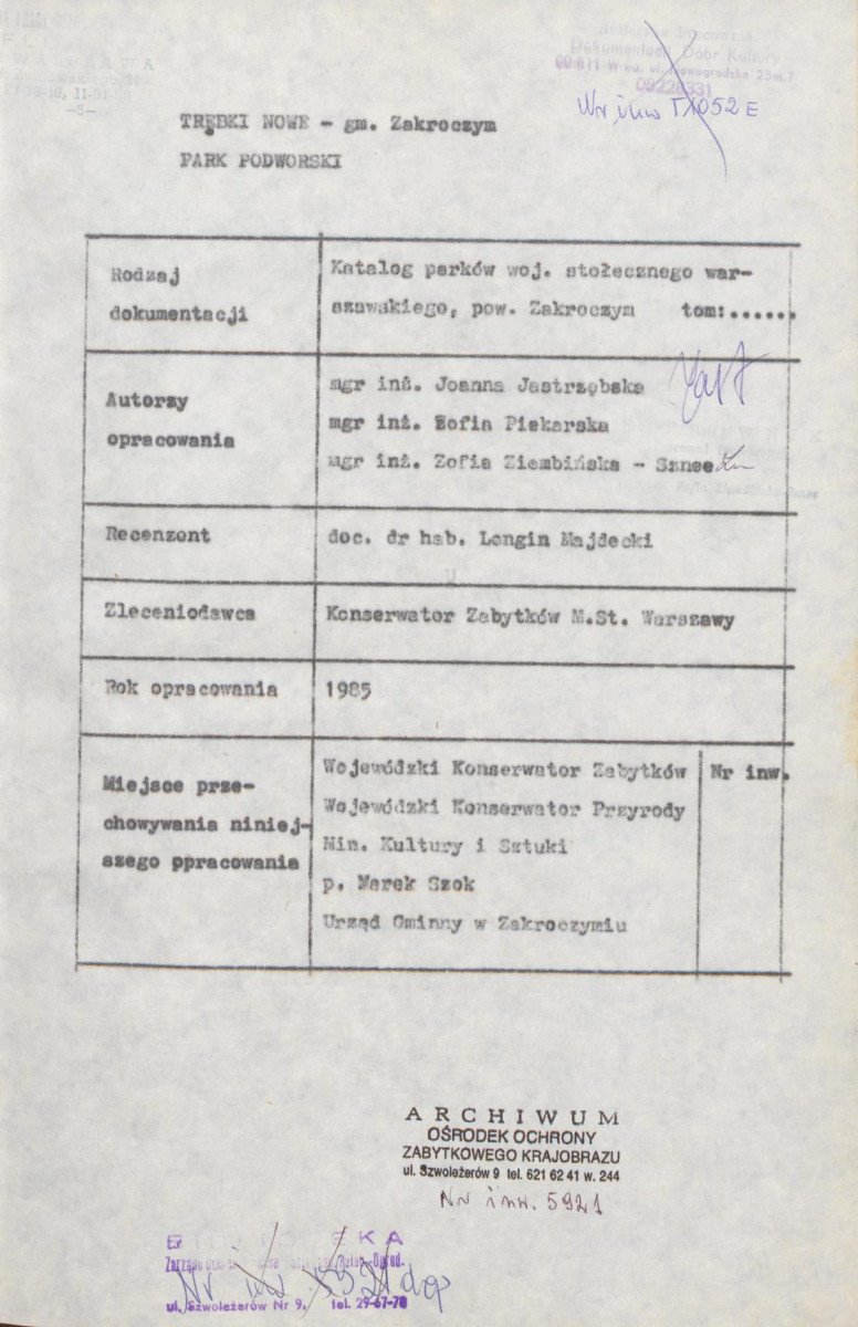 Ewidencja parkowa, skan nr 4