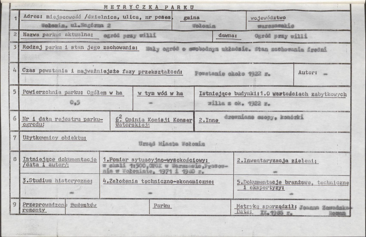 Ewidencja parkowa, skan nr 6
