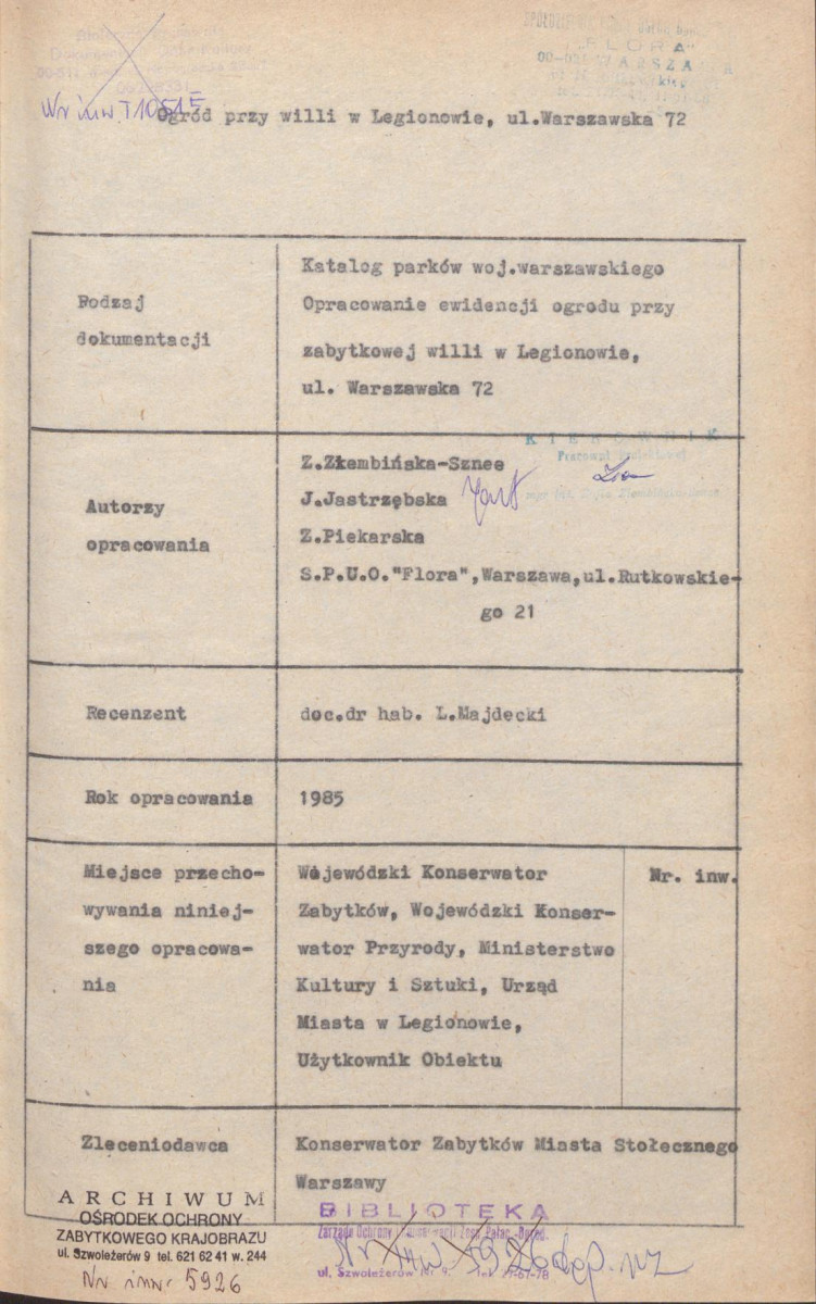 Ewidencja parkowa, skan nr 4