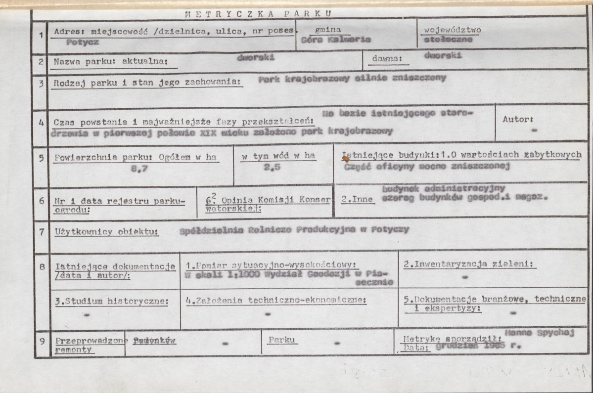 Ewidencja parkowa, skan nr 7