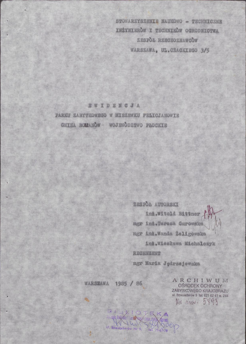Ewidencja parkowa, skan nr 5