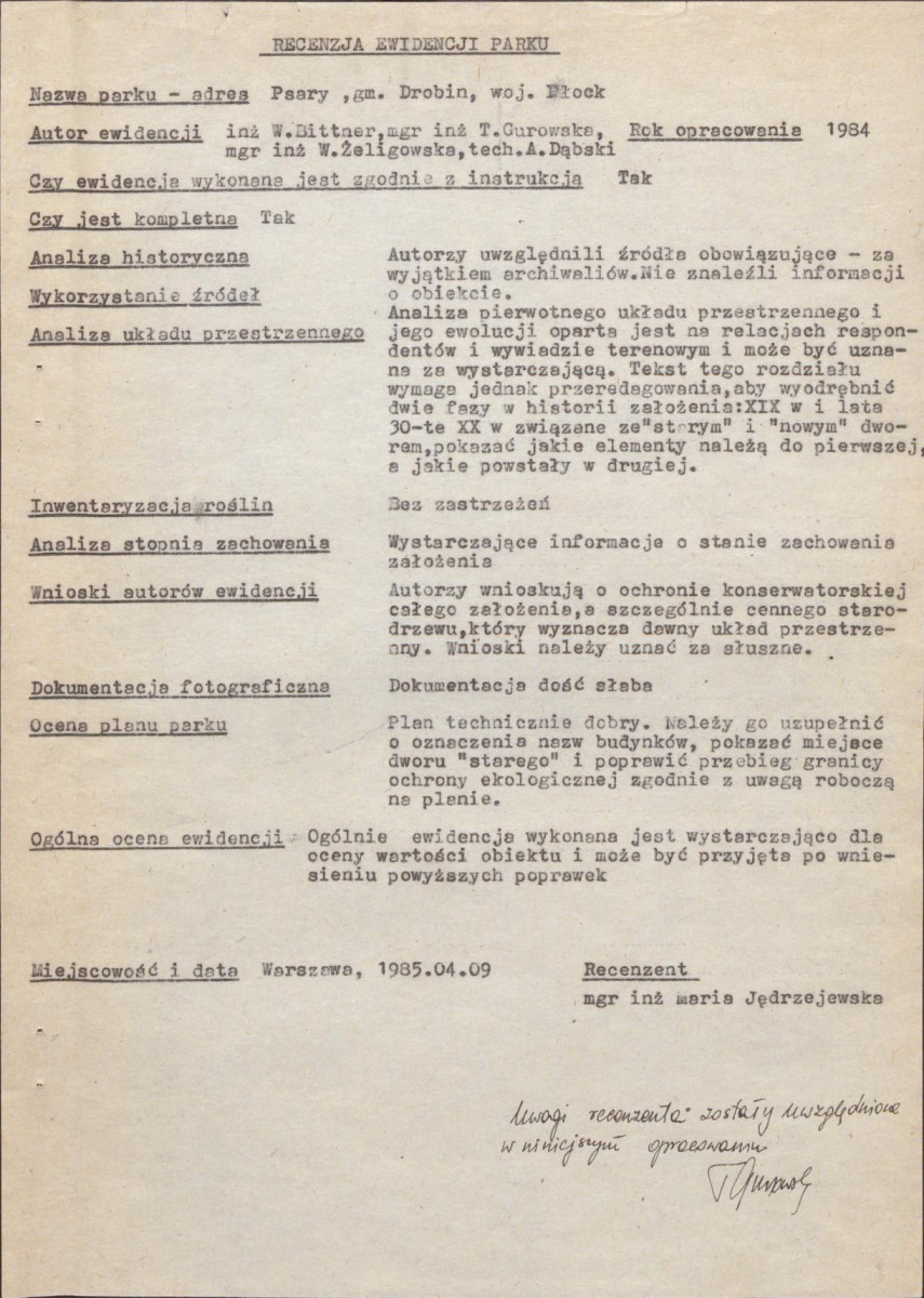Ewidencja parkowa, skan nr 4