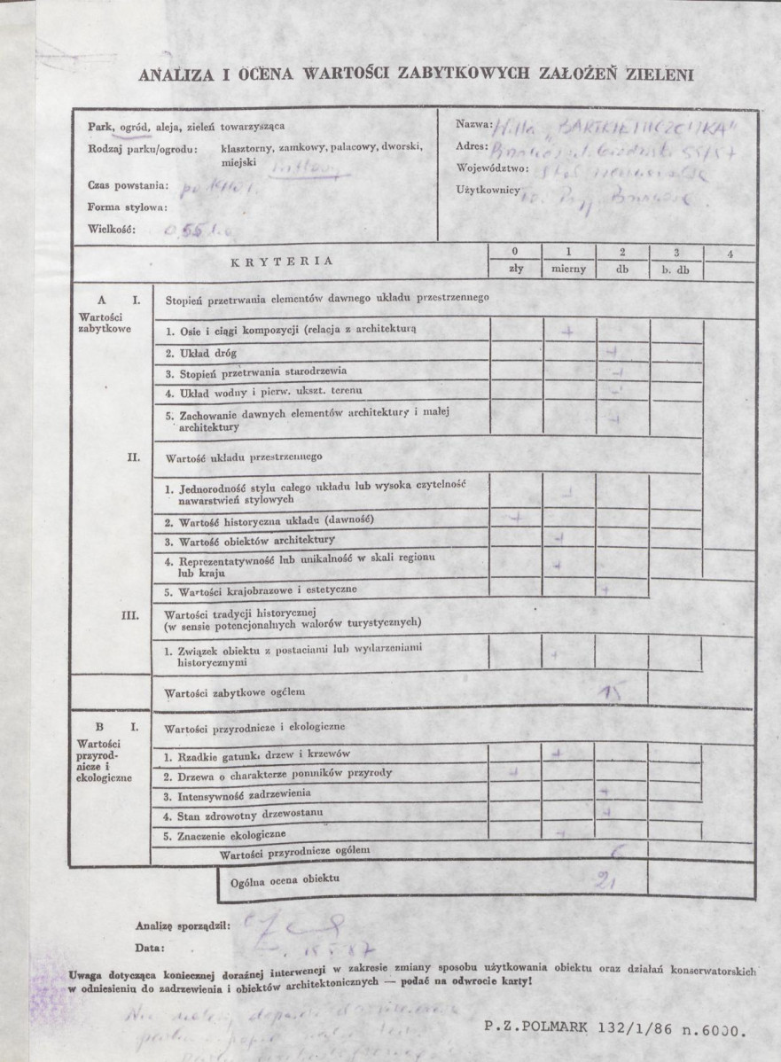 Ewidencja parkowa, skan nr 3