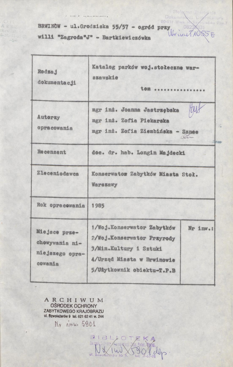 Ewidencja parkowa, skan nr 4