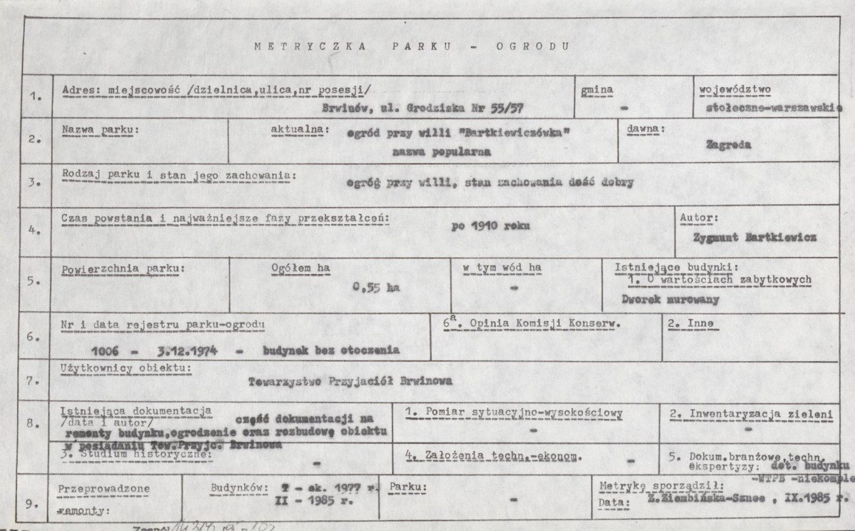 Ewidencja parkowa, skan nr 7