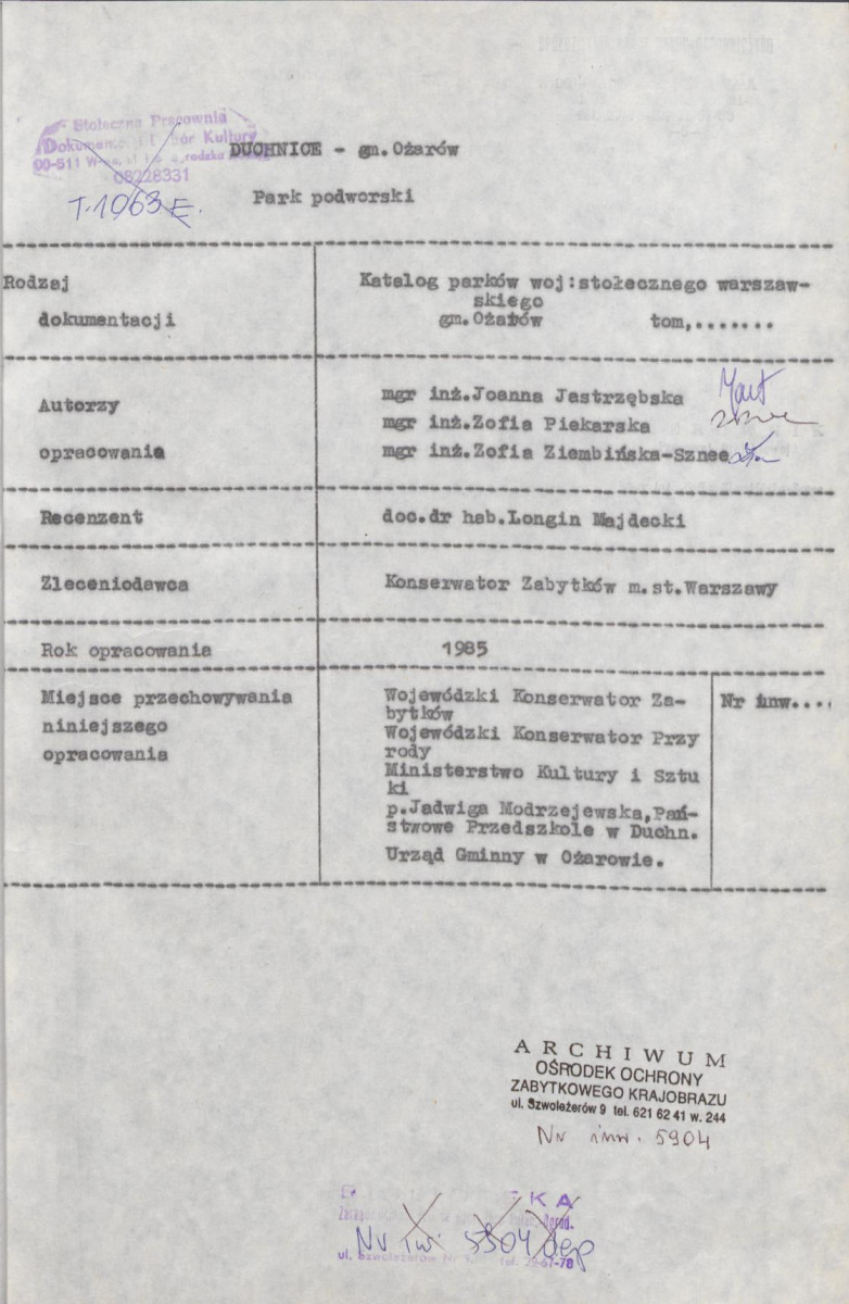 Ewidencja parkowa, skan nr 4