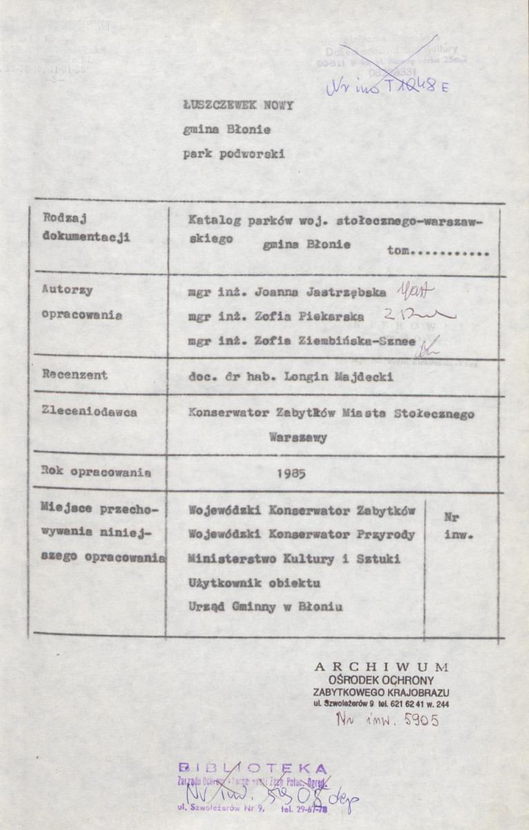 Ewidencja parkowa, skan nr 4