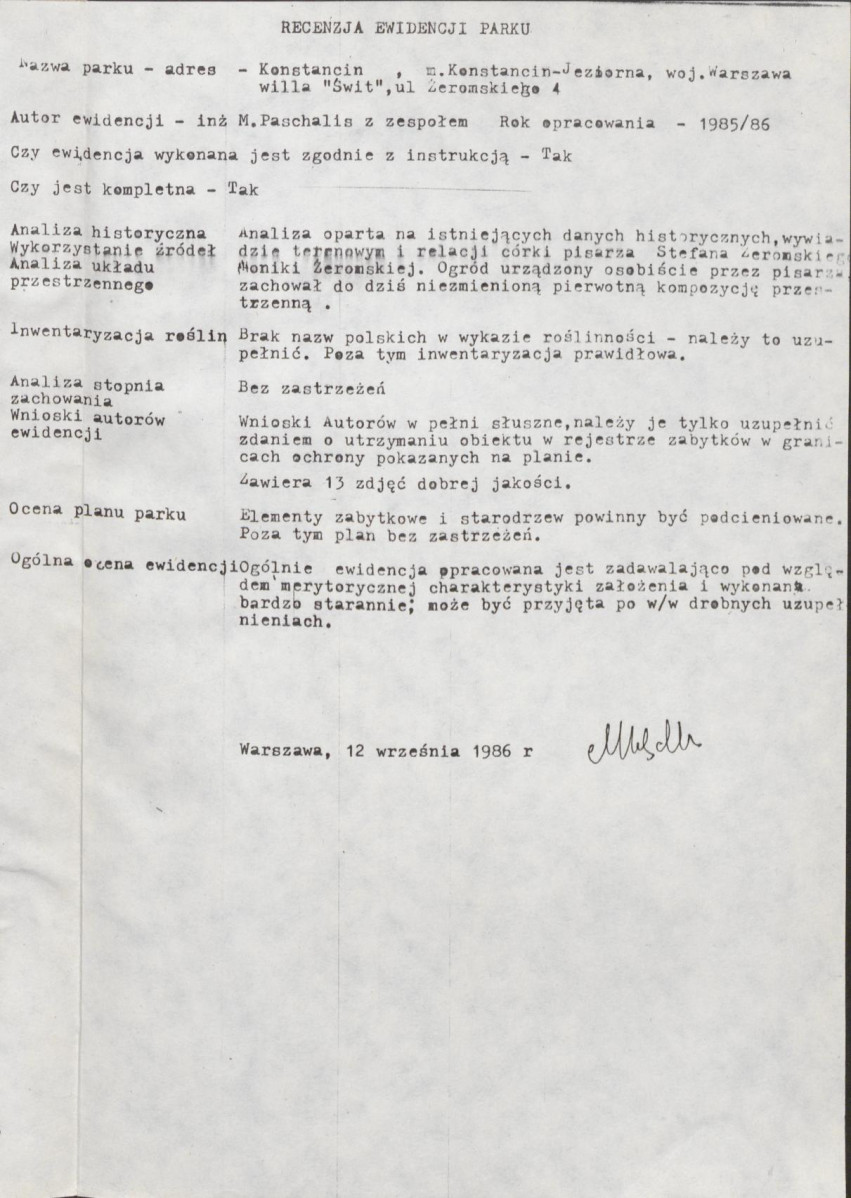 Ewidencja parkowa, skan nr 4