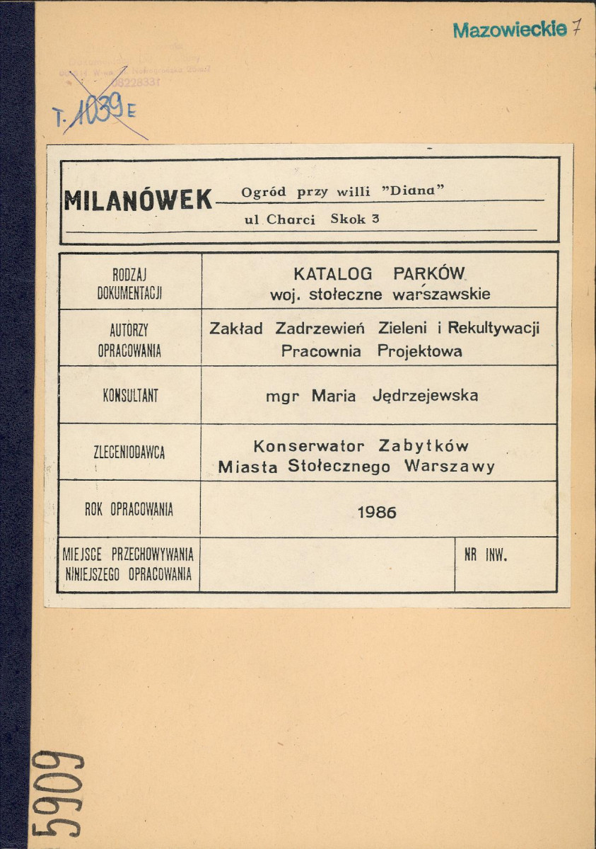 EP - Ewidencja parkowa, skan nr 1