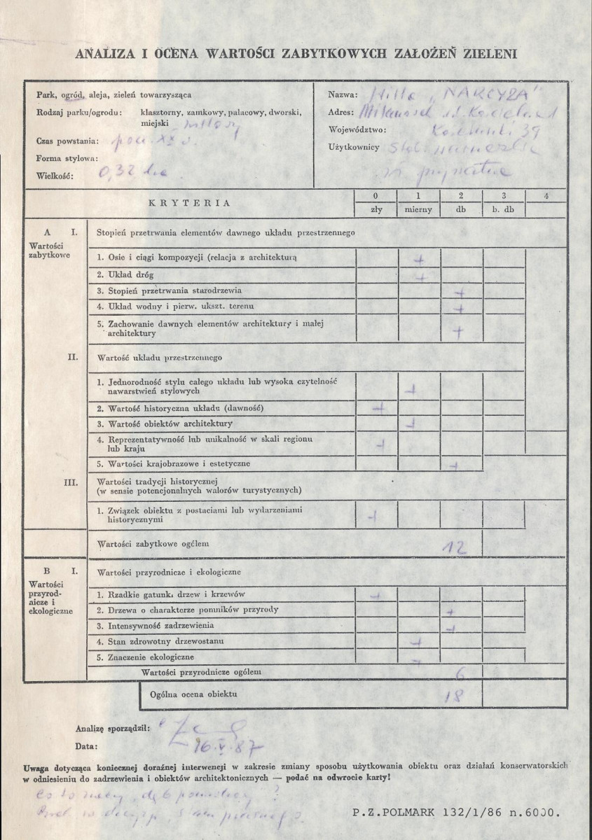 EP - Ewidencja parkowa, skan nr 3