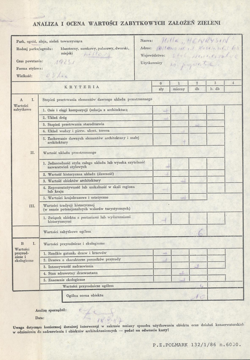EP - Ewidencja parkowa, skan nr 3