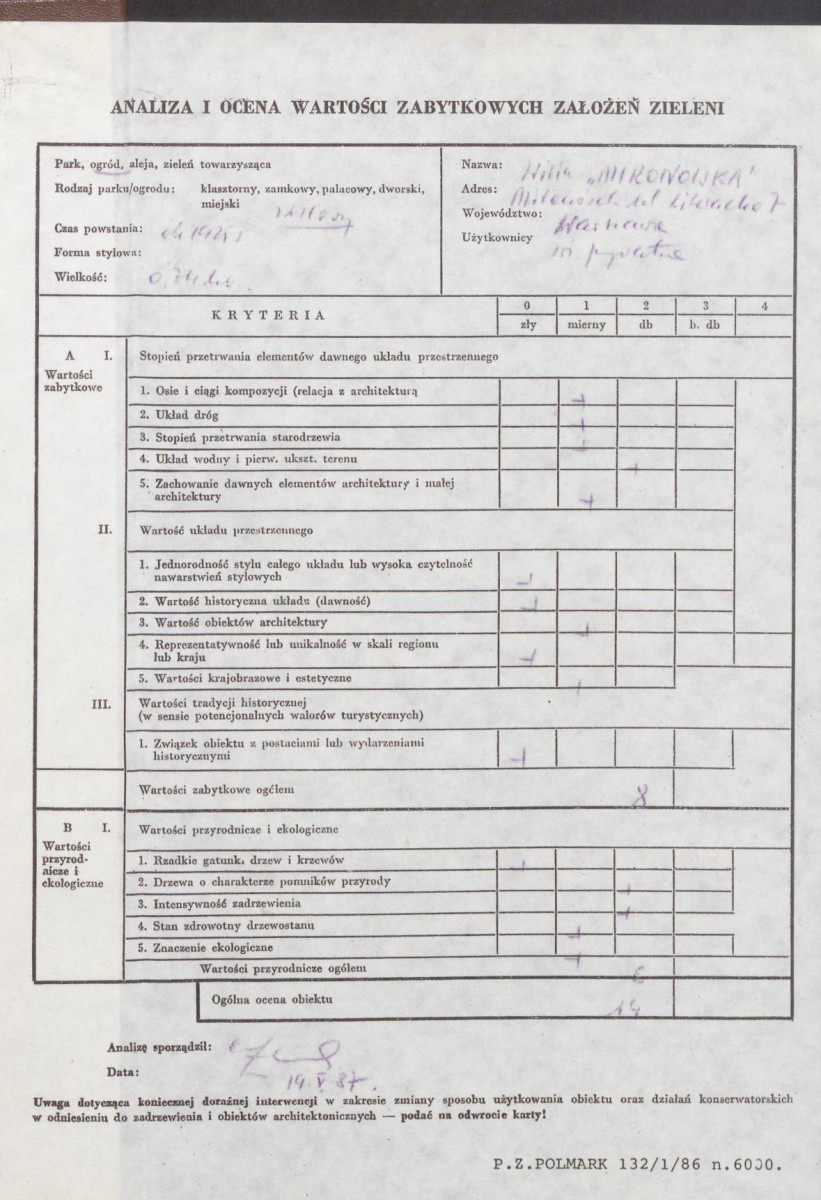 EP - Ewidencja parkowa, skan nr 3